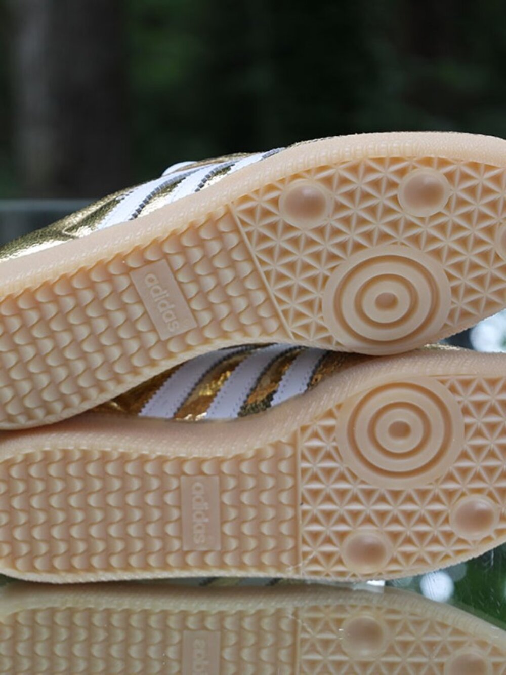 Adidas Samba OG Gold Metallic Cracked Leather Women’s Size 7 - Picture 13 of 13